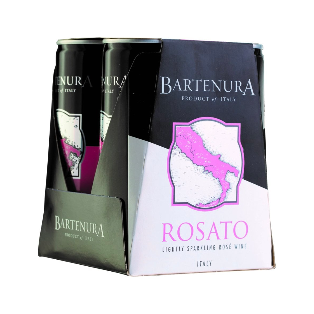 Bartenura Rose Sparkling Wine in Can 4 x 250ml