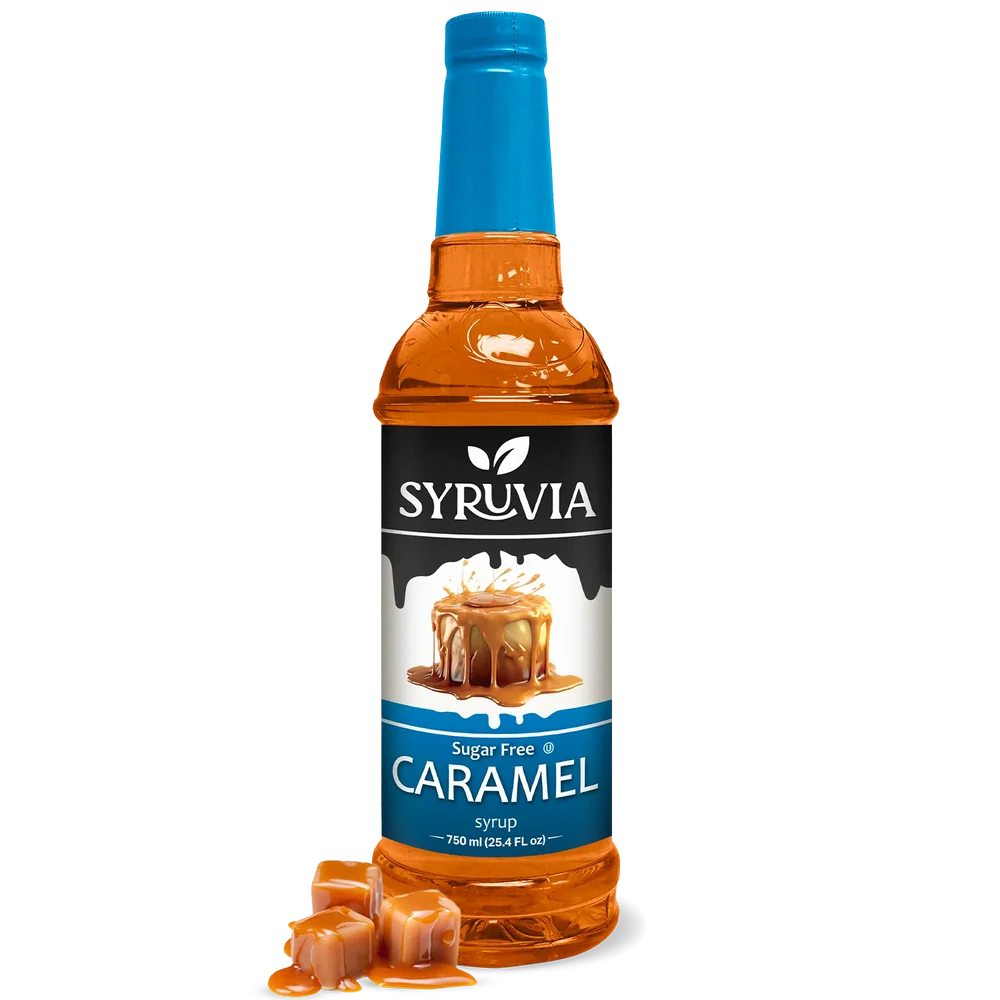 SYRUVIA SUGAR FREE CARAMEL SYRUP 750ml