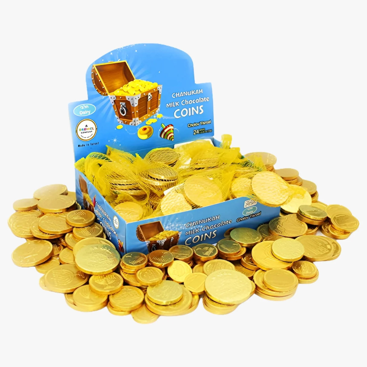 Carmit Milk Chocolate Coins Gold 24 x 12g