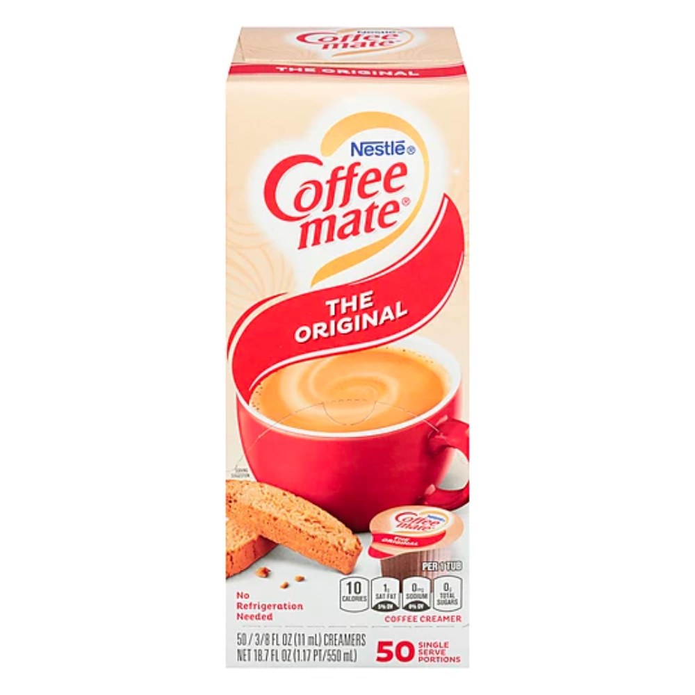 Nestle Coffee-mate Coffee Creamer, Original, Liquid Creamer Singles, 50 Count