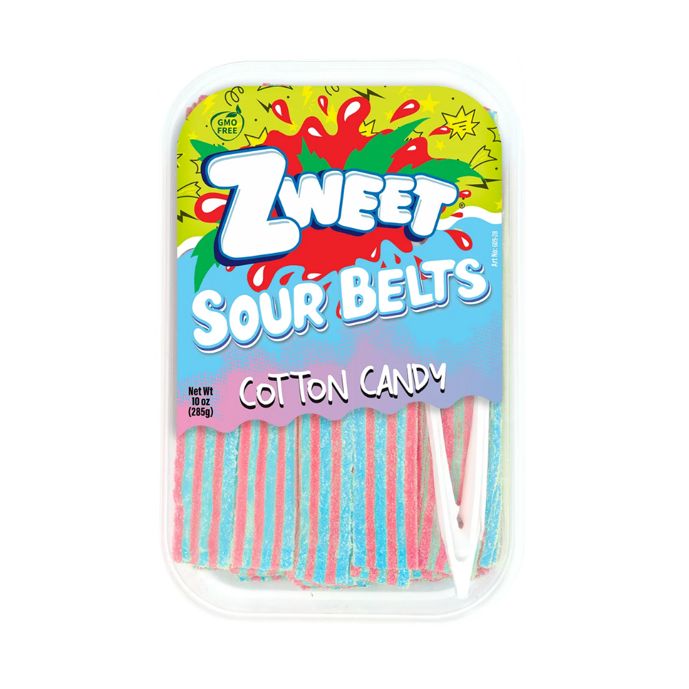 ZWEET SOUR BELTS COTTON CANDY 285g