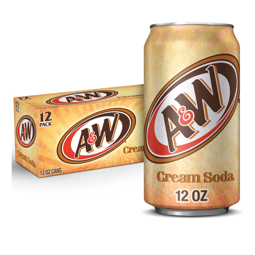 A&W Cream Soda 355ml 12 Pack