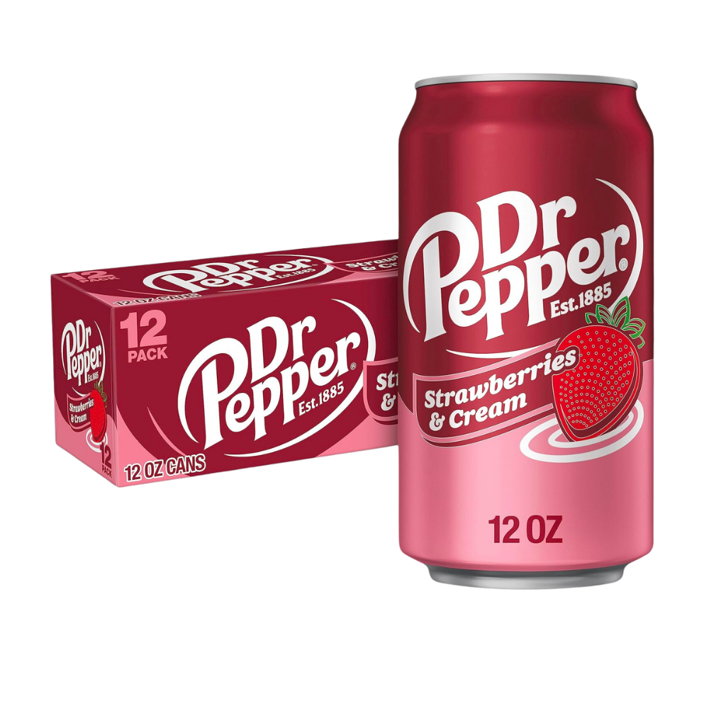 Dr Pepper Strawberries & Cream 355ml 12 Pack