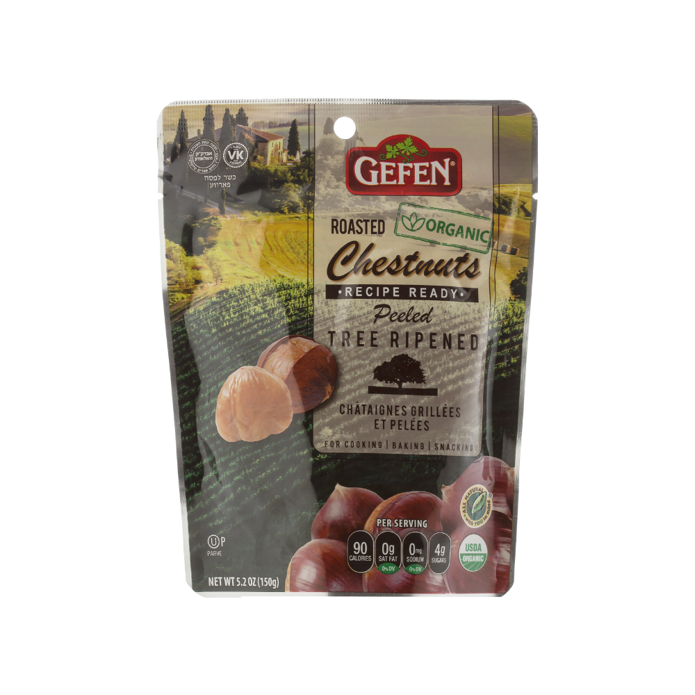 Gefen Organic Roasted Peeled Chestnuts 150g