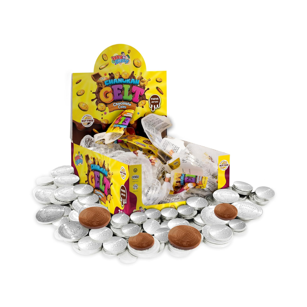 Izzy & Dizzy Dark Chocolate Coins Silver 24 x 18g