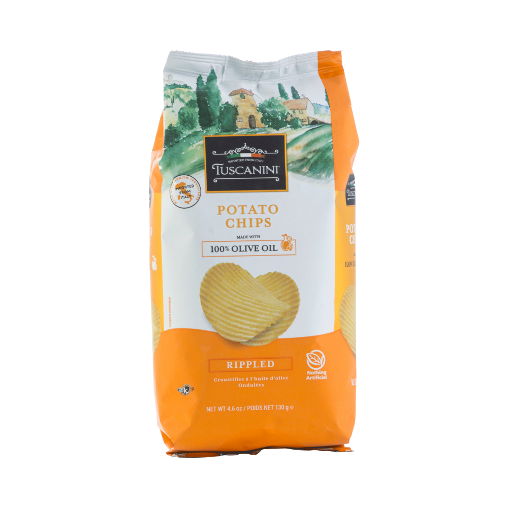 Tuscanini Ripple Chips in Olive Oil 130g
