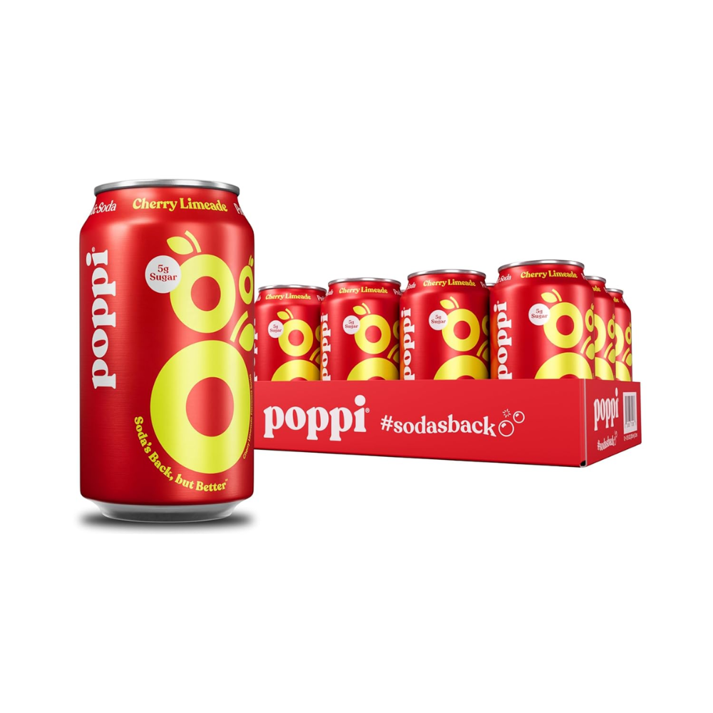 Poppi Prebiotic Soda Cherry Limeade 355ml x 12