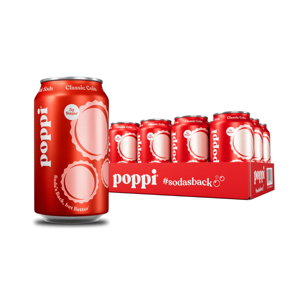 Poppi Prebiotic Soda Clasic Cola 355ml x 12