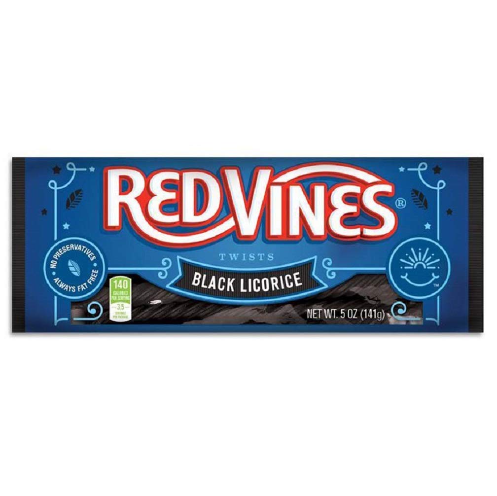 Red Vines Black Licorice Twists Tray 142g