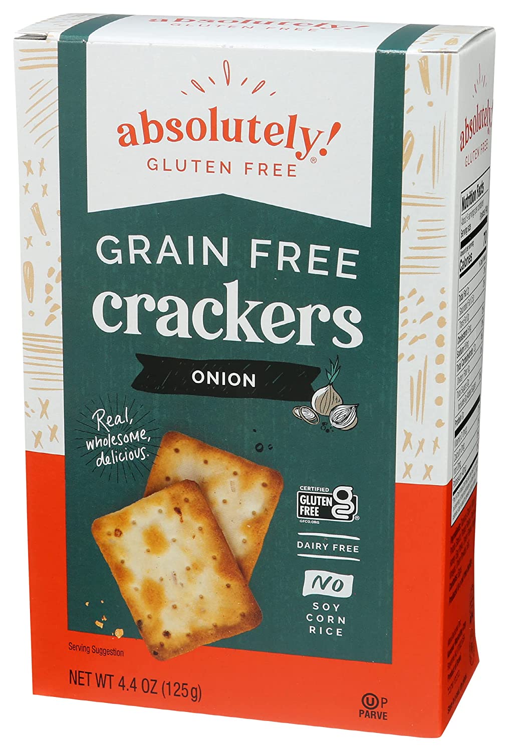 Absolutely Gluten Free Onion Crackers 125g