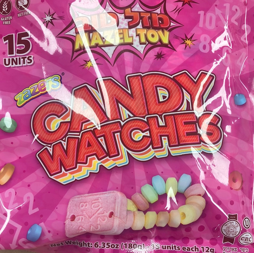 Zazers Mazel Tov Candy Watches 15 Pack 180g