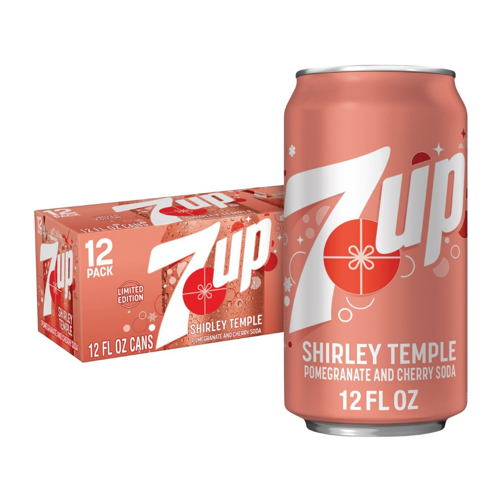 7UP Shirley Temple Pomegranate and Cherry 355ml 12 Pack