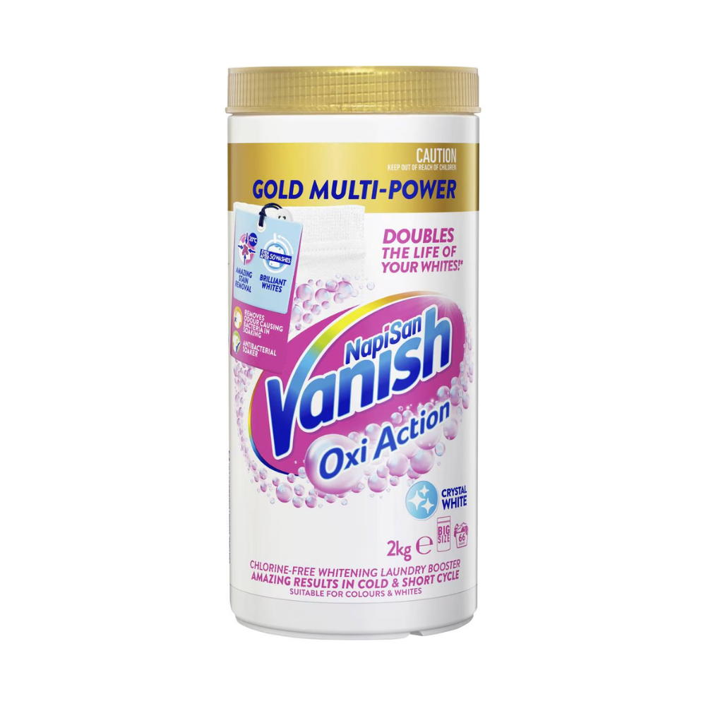 NapiSan Gold Vanish Oxi Action White Crystal Laundry Booster Stain Remover 2 kg