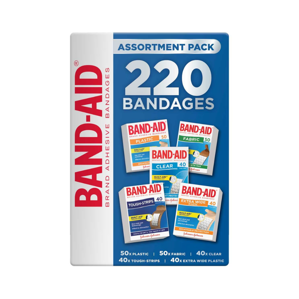 Band-Aid Adhesive Bandages 220 Count Variety Pack