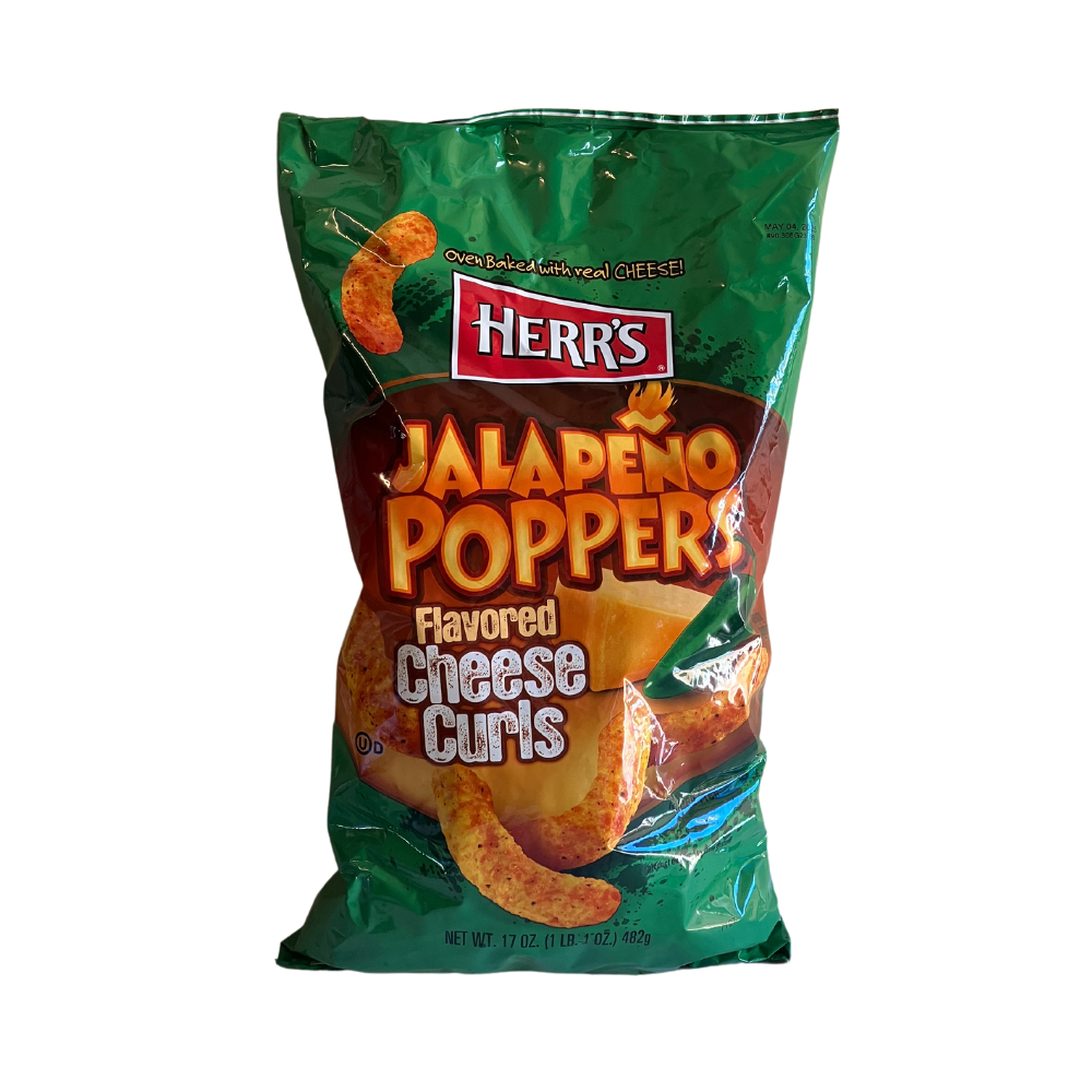 Herr's Jalepeno Poppers Cheese Curls 482g