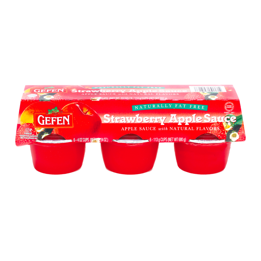Gefen Strawberry & Apple Sauce 6-Pack x 113g