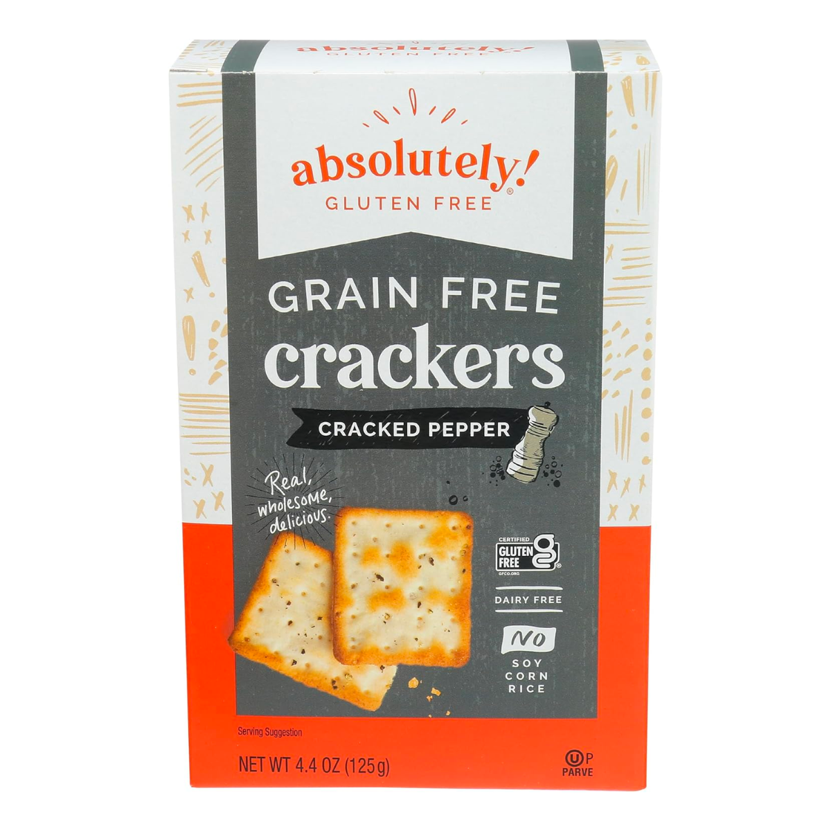 Absolutely Gluten Free Cracked Pepper Crackers 125g