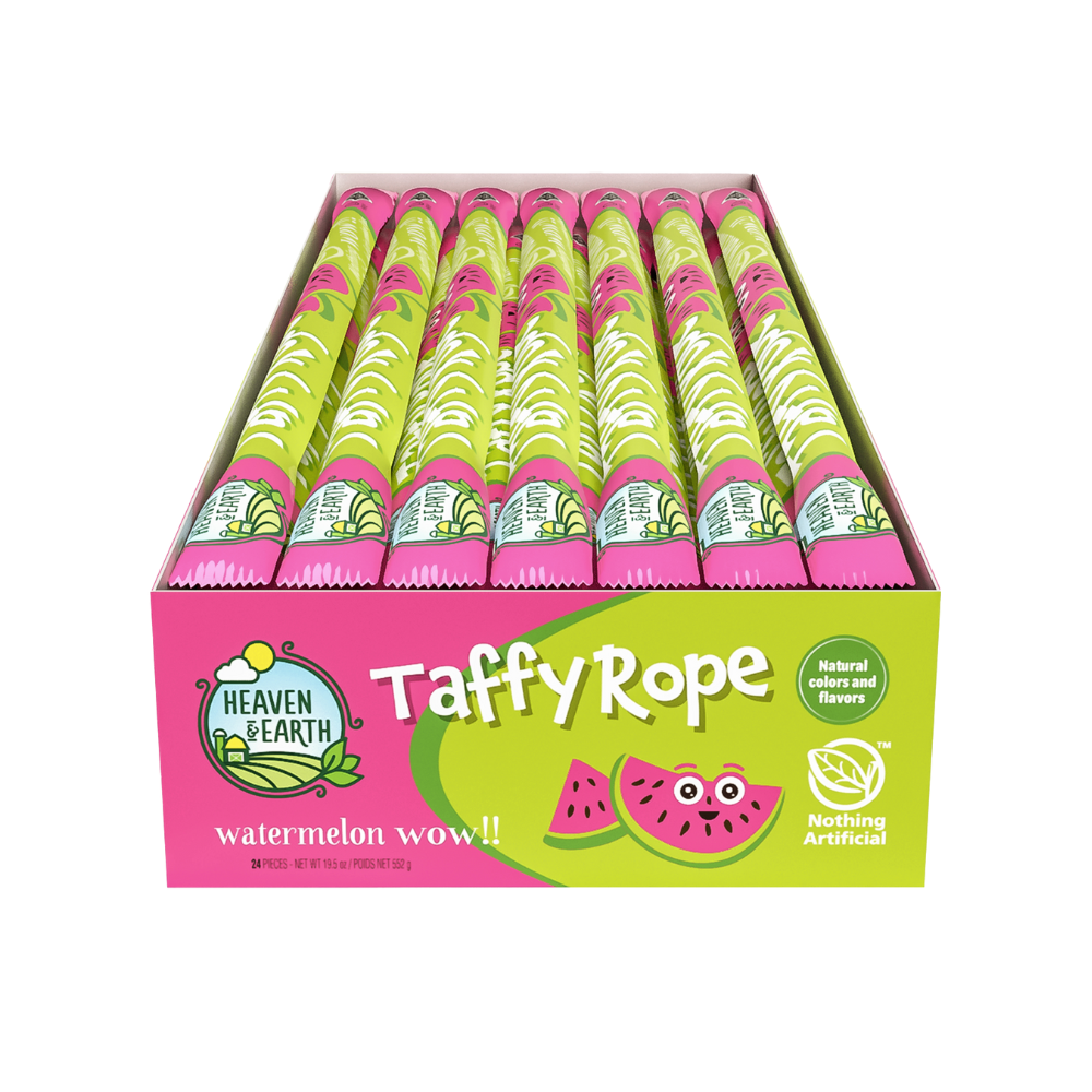 Heaven & Earth Watermelon Taffy Ropes 24Ct