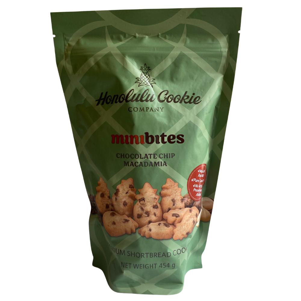 Honolulu Cookie Company Mini Bites Chocolate Chip Macadamia Cookies 454g