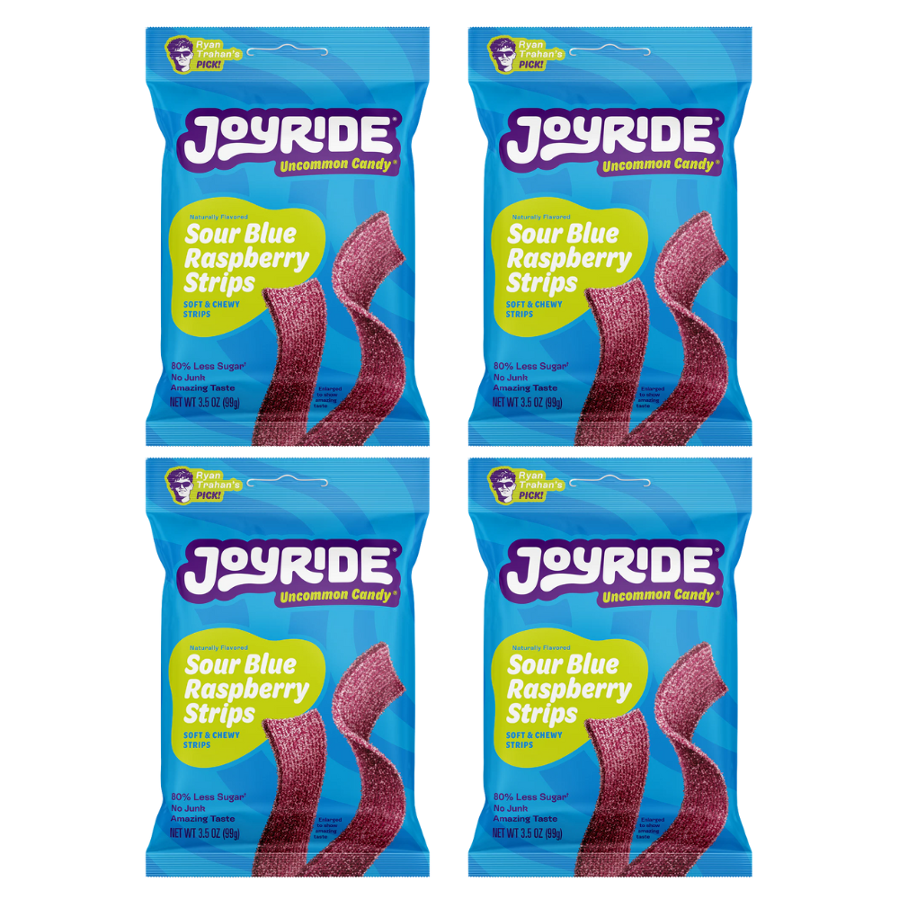 Joyride Sour Blue Raspberry Strips 99g x 4