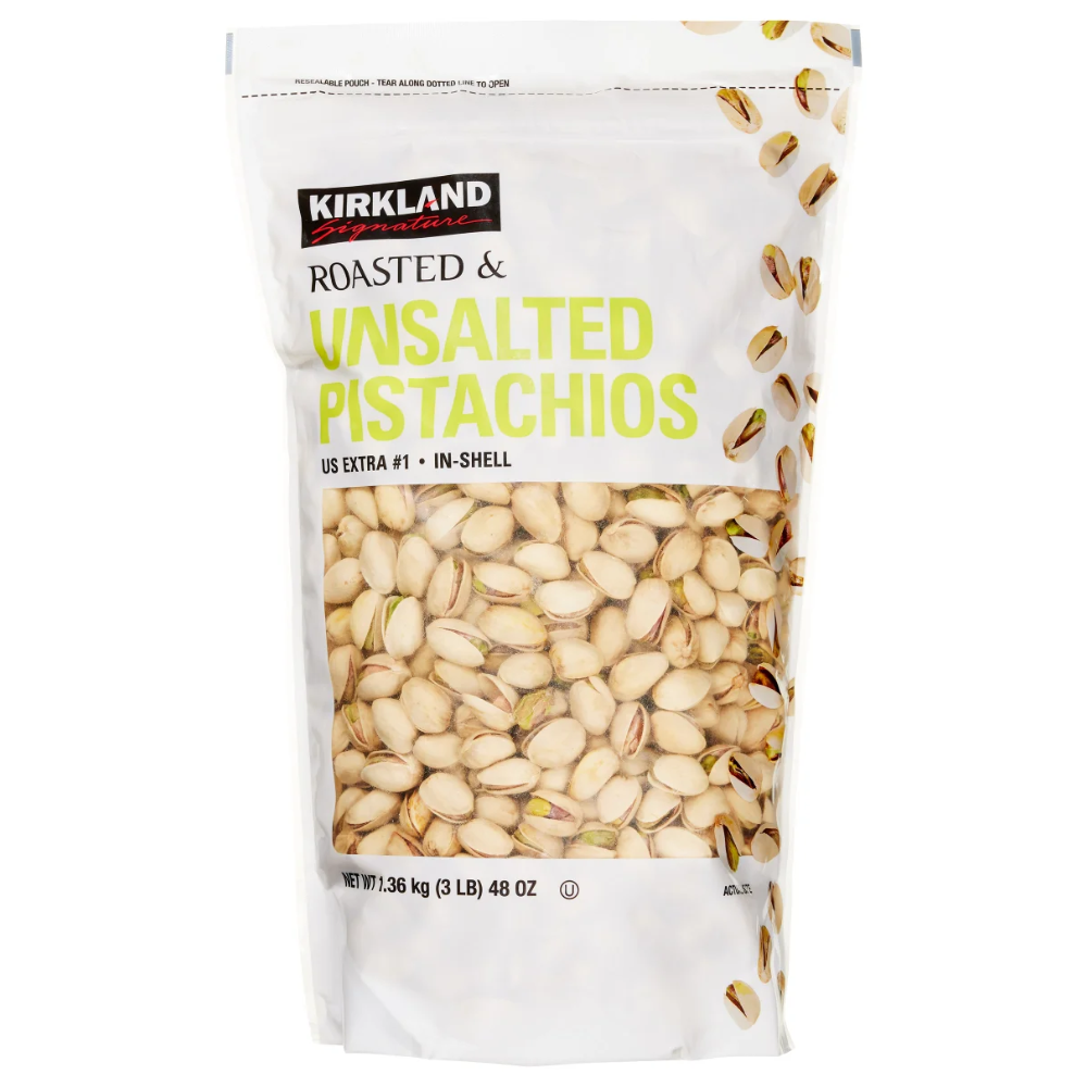 Kirkland Roasted and Unsalted Pistachios In Shell 1.36kg