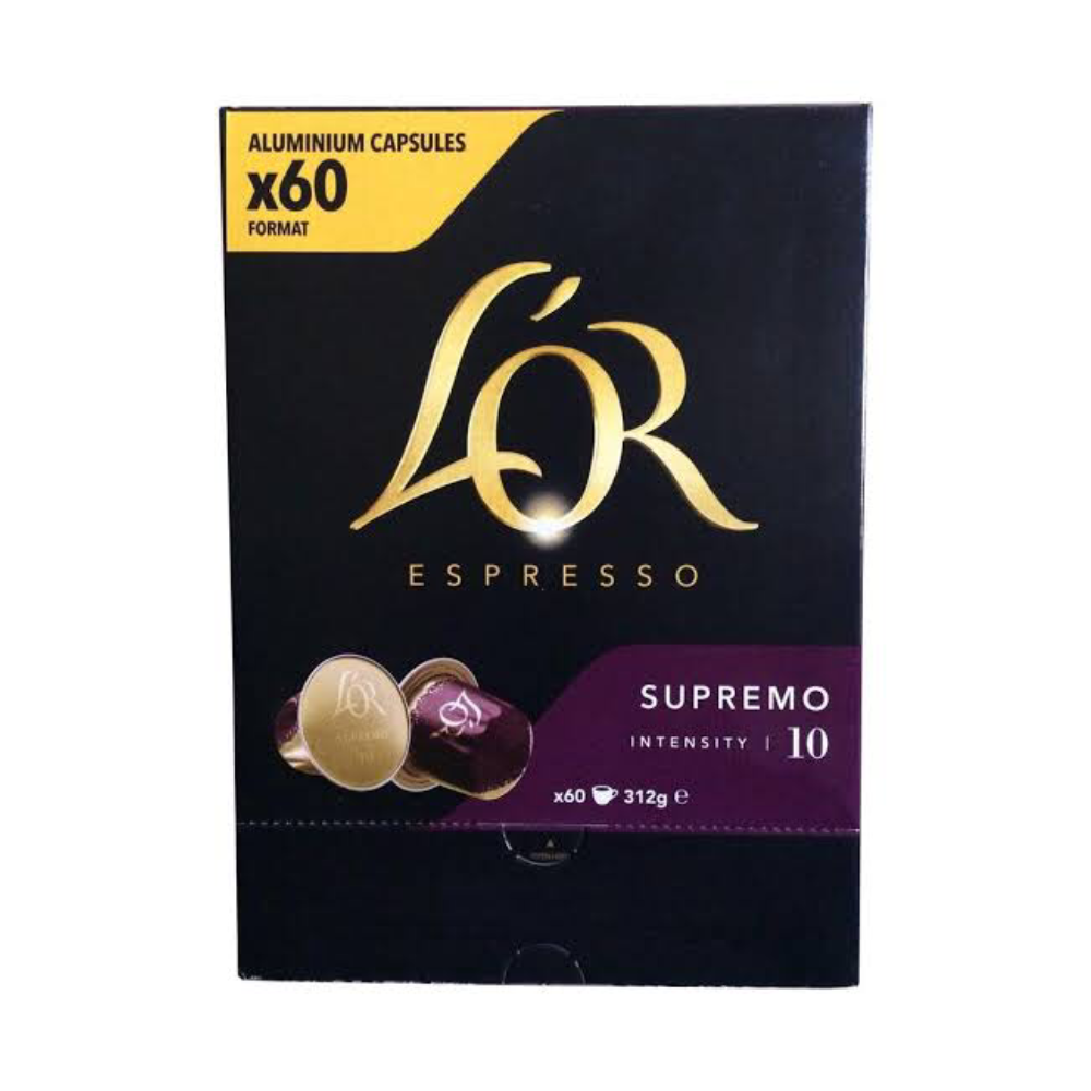 L’or Espresso Supremo Intensity 10 Coffee Pods Nespresso Compatible Capsules 60 pack