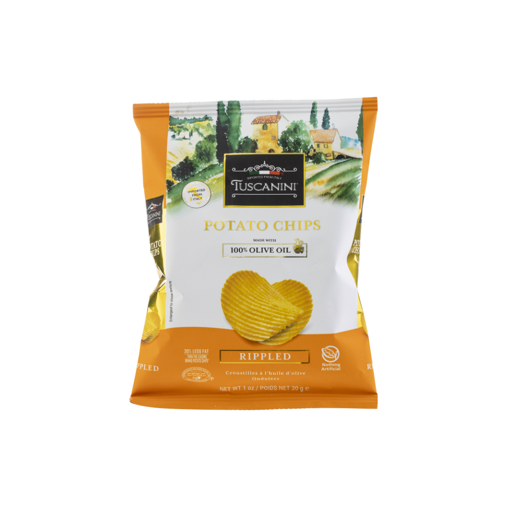 Tuscanini Ripple Chips in Olive Oil 28g