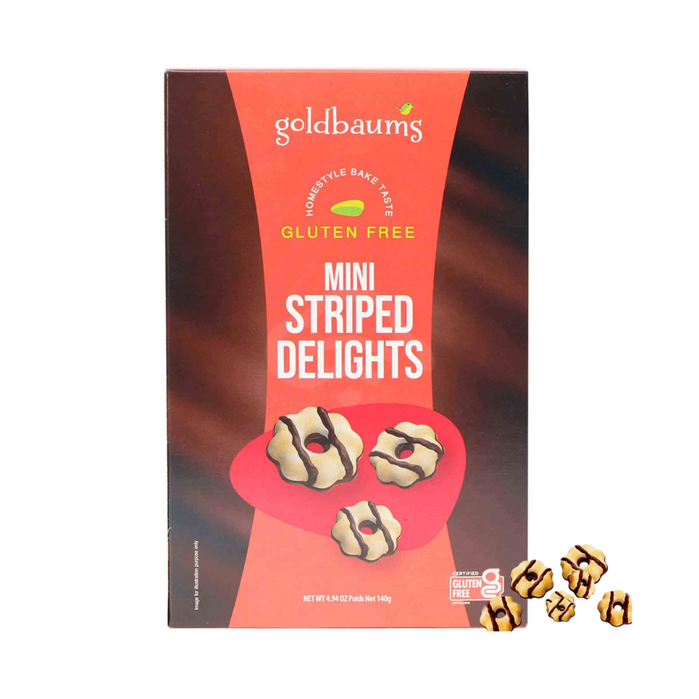 Goldbaum's Gluten Free Mini Stripe Delights Cookies 140g