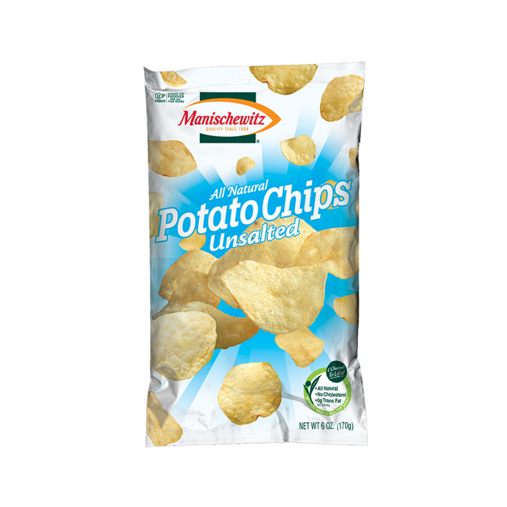 Manischewitz No Salt Added Potato Chips 142g