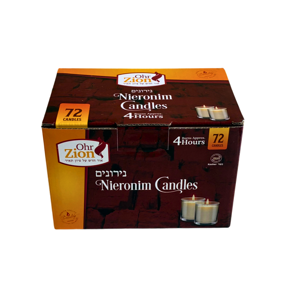 Ohr Zion Neronim 4hr Candles 72 Pack