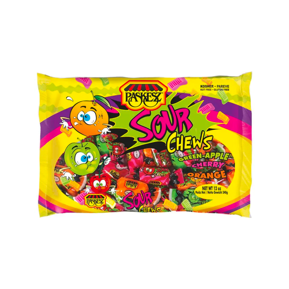 Paskesz Lollies Sour Chews 340g
