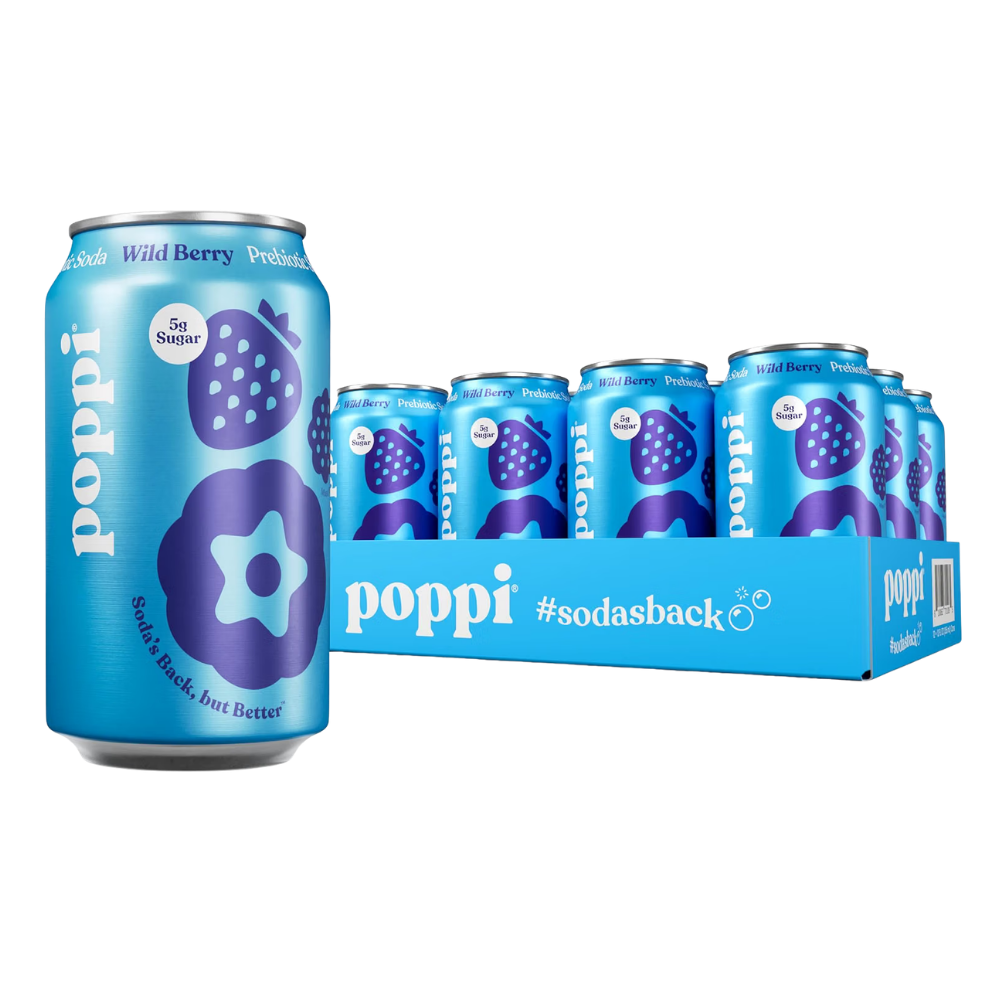 Poppi Prebiotic Soda Wild Berry 355ml x 12