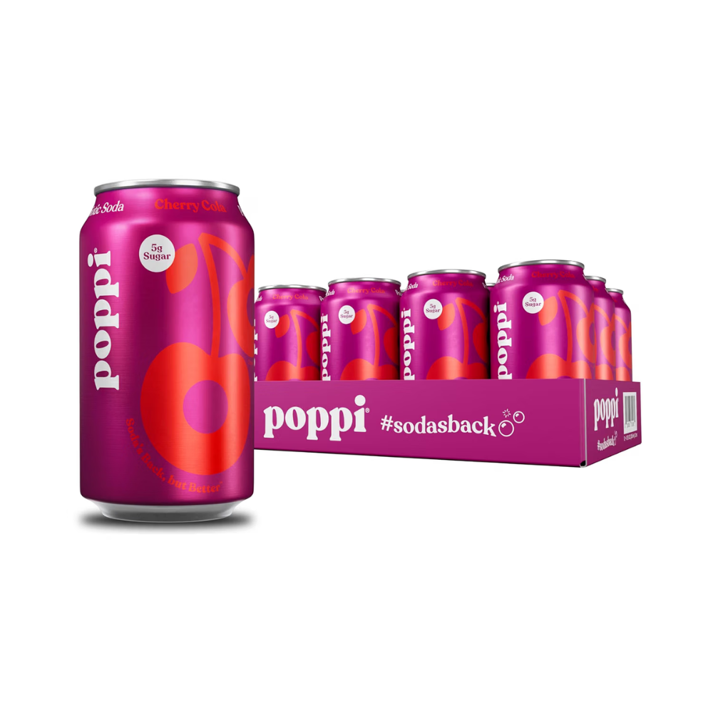 Poppi Prebiotic Soda Cherry Cola 355ml x 12