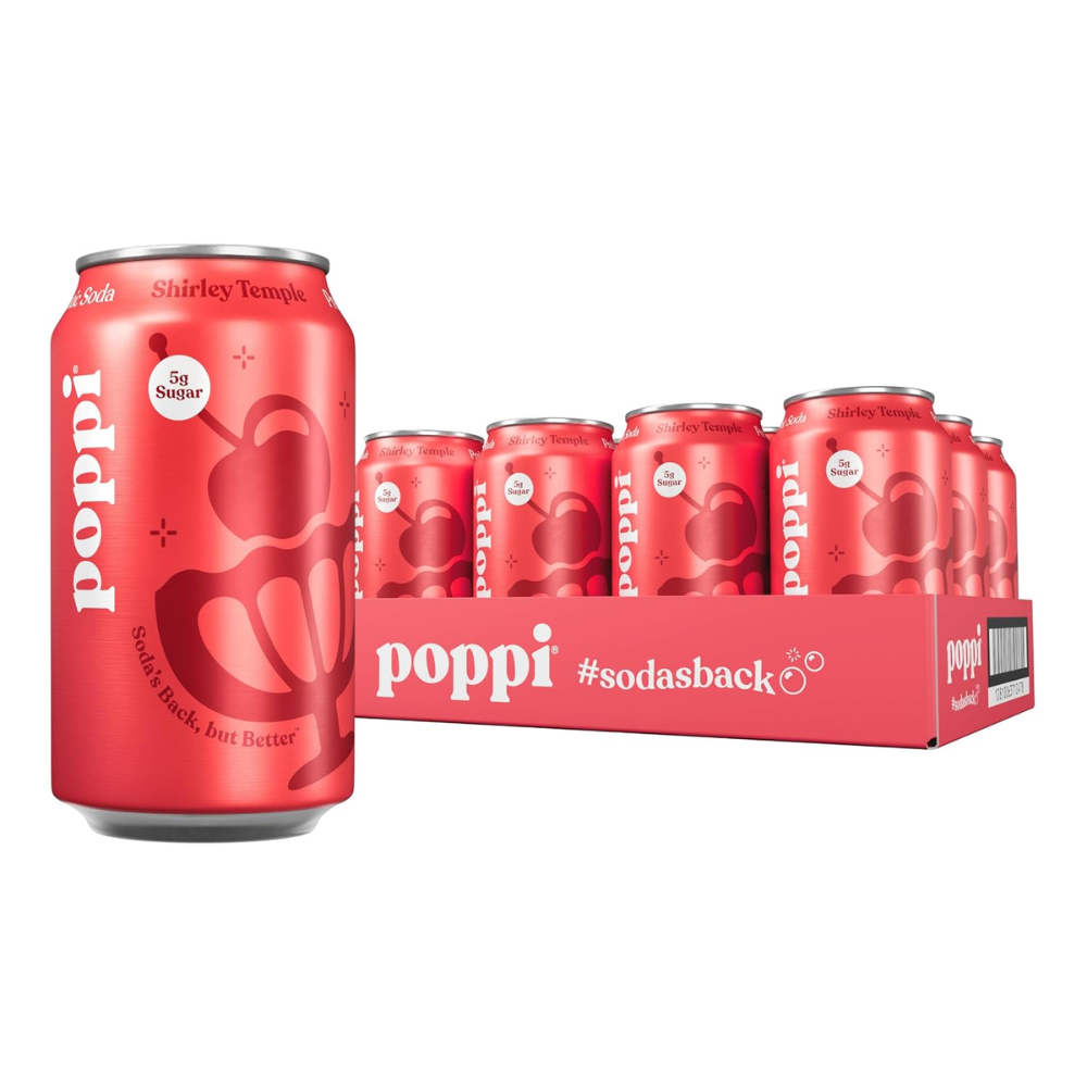 Poppi Prebiotic Soda Shirley Temple 355ml x 12