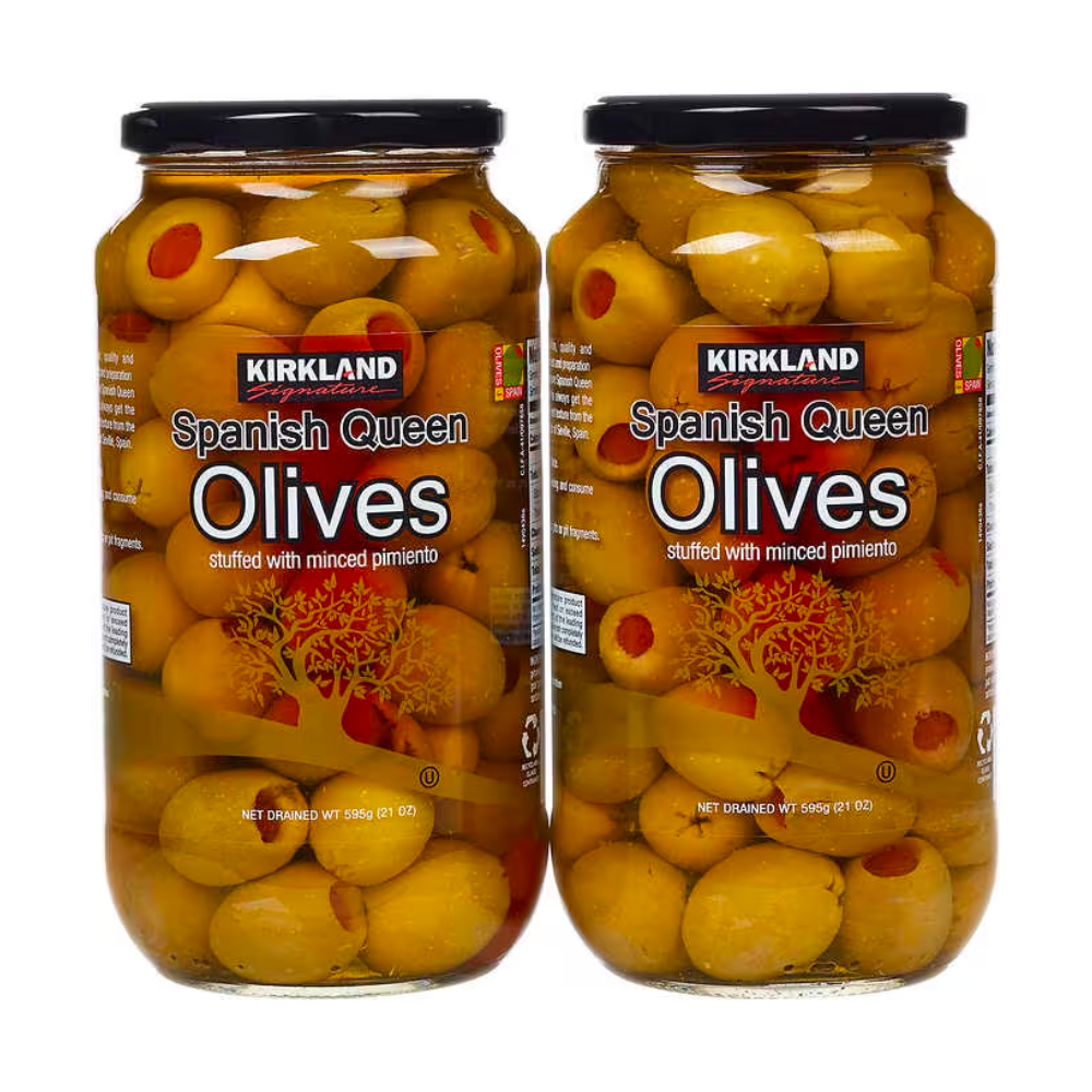 Kirkland Signature Spanish Queen Olives 2 x 595g