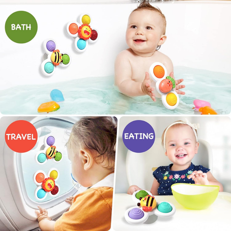 Ing Baby Fidget Spinner Bathtub Sensory Toy 3 pieces