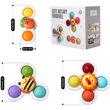 Ing Baby Fidget Spinner Bathtub Sensory Toy 3 pieces