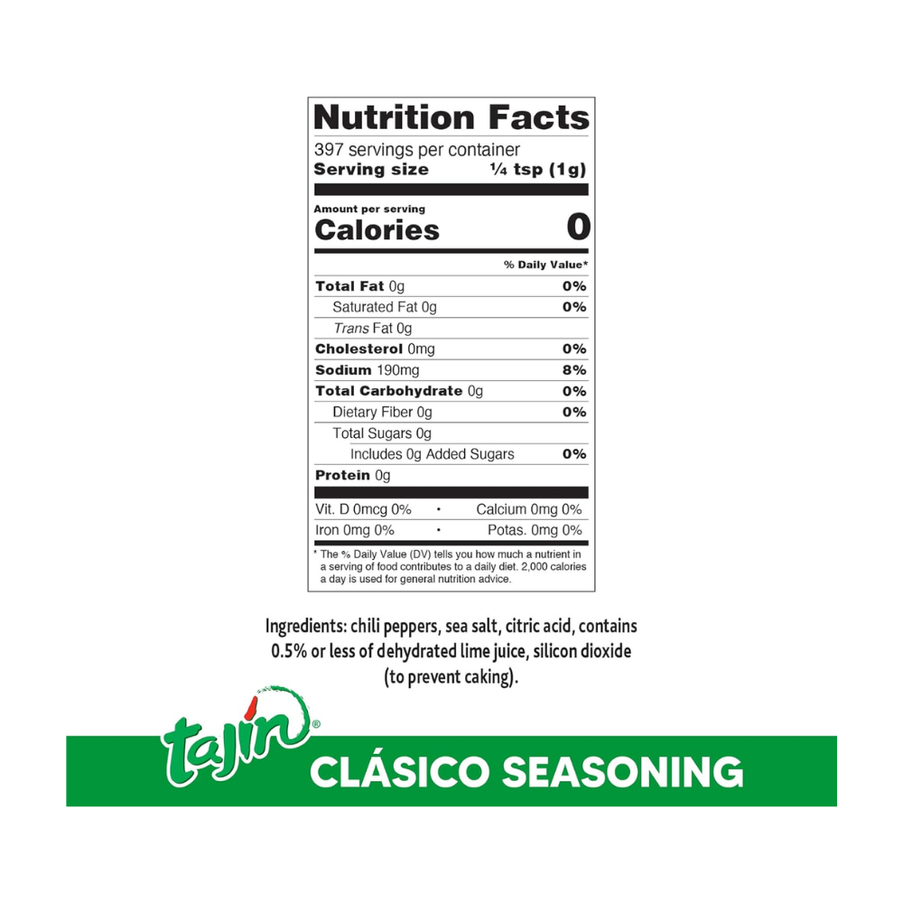 Tajin Classico Chili Seasoning with Lime 400g