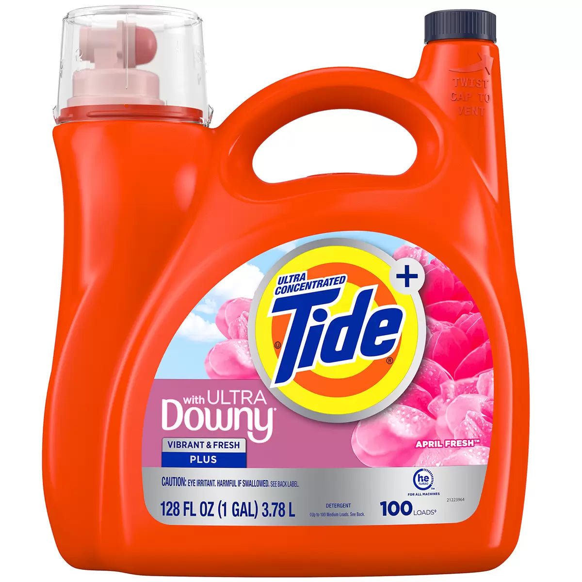 Tide Ultra Downy April Fresh Liquid Laundry Detergent 100 Loads 3.78 Ltr