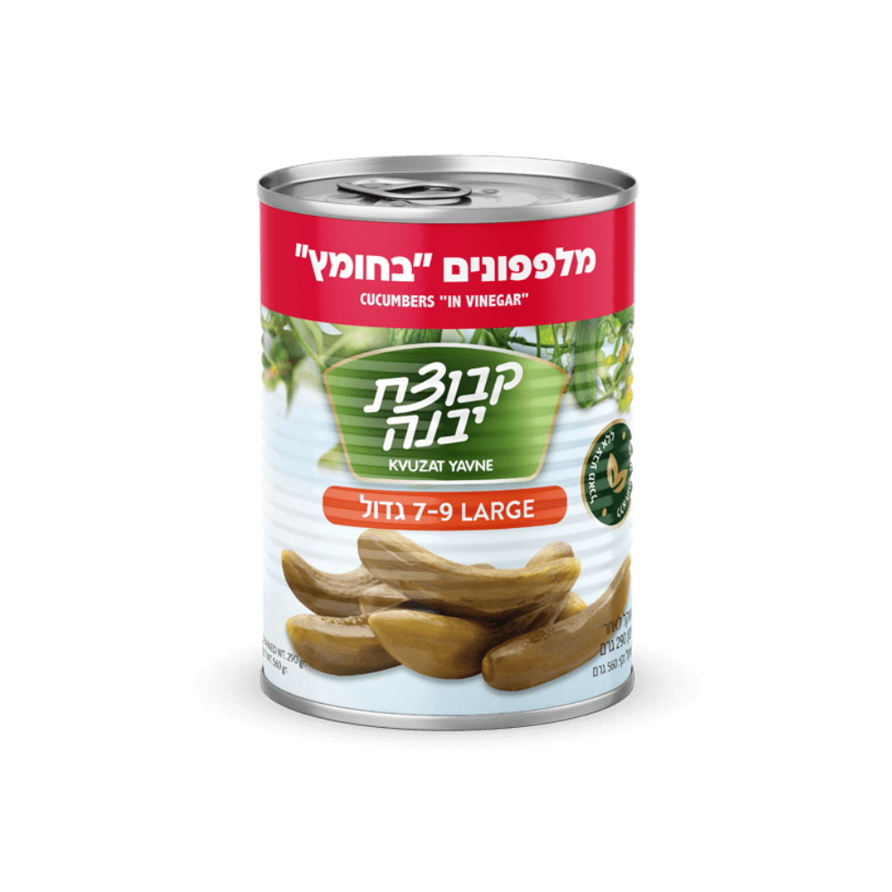 Kvuzat Yavne Pickled Cucumbers In Vinegar 540g