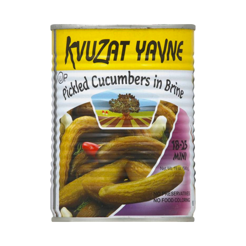 Kvuzat Yavne Pickled Cucumbers In Brine Mini 540g