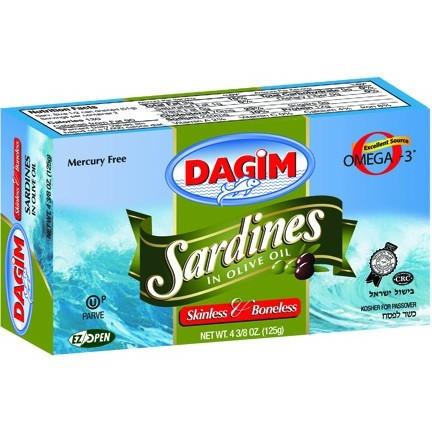 Dagim Sardines In Olive Oil Skinless & Boneless 120g