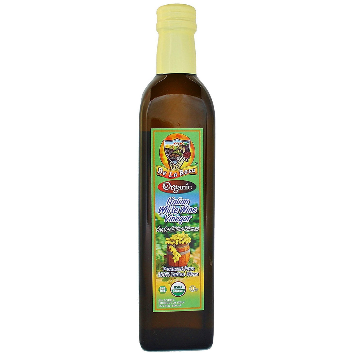 De La Rosa Organic White Wine Vinegar 500ml