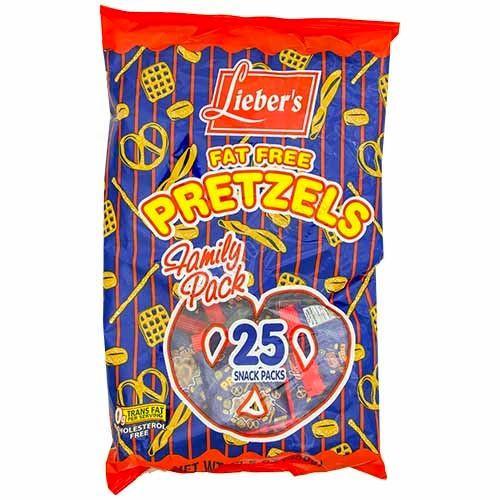 Liebers Pretzels Family Pack 25 Snack Packs