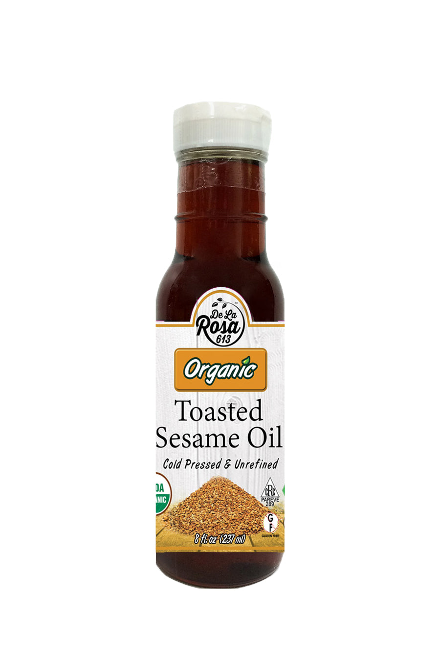 De La Rosa Toasted Unrefined Organic Sesame Oil 237ml