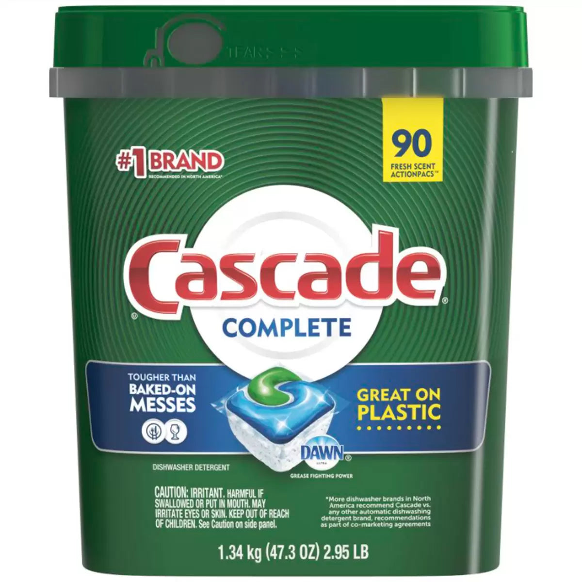 Cascade Advanced Action Packs with Dawn Dishwashing Tablets 90 Count ...