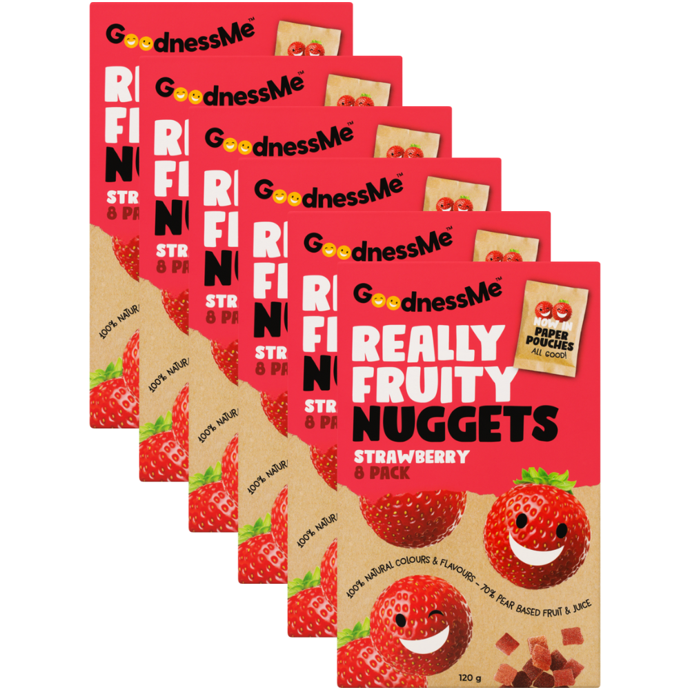 Goodness Me Fruit Nuggets Strawberry 120g x 6