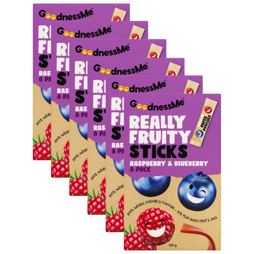 Goodness Me Fruit Sticks Raspberry and Blueberry Duo 120g x 6