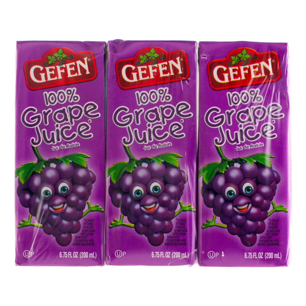 Gefen 100% Grape Juice Prima 3 Pack 200ml