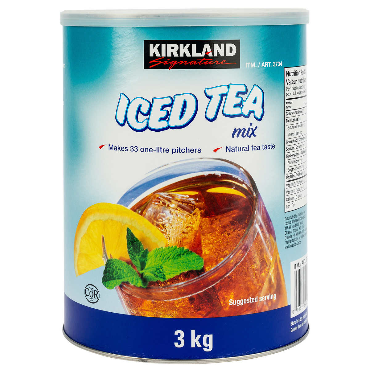 Kirkland Signature Iced Tea Mix 3kg